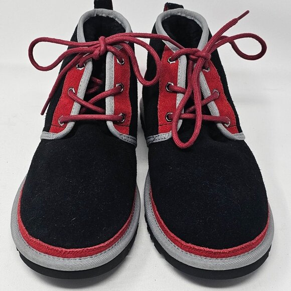 NEW! Ugg Neumel Mashup Black Red Suede Chukka Boots Mens Size 11 - Picture 3 of 13